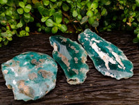 Polished On One Side Mtorolite Plates x 3 From Mutorashanga, Zimbabwe