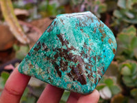 Polished Shattuckite, Malachite and Bornite Free Forms x 4 From Kaokoveld, Namibia