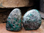 Polished Emerald Mica 'Mutokolite' Standing Free Forms x 6 From Mutoko, Zimbabwe - Toprock Gemstones and Minerals 