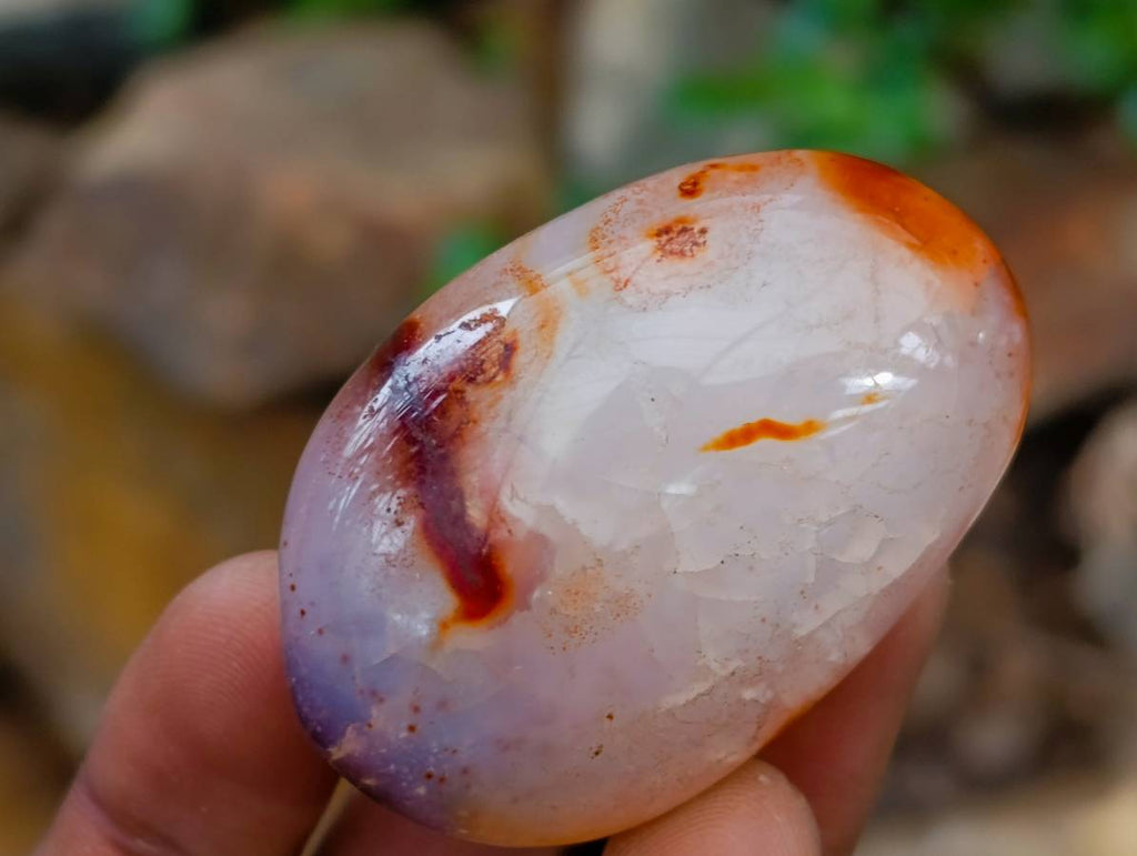 Polished Carnelian Agate Gemstone Galets x 35 From Madagascar - Toprock Gemstones and Minerals 
