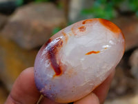 Polished Carnelian Agate Gemstone Galets x 35 From Madagascar