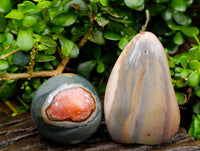 Polished Polychrome Jasper Standing Free Forms x 6 From NW Coast, Madagascar