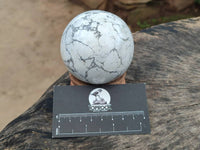 Polished Lightning Strike Howlite Spheres x 4 From Zimbabwe