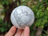 Polished Lightning Strike Howlite Spheres x 4 From Zimbabwe