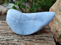 Polished Blue Lace Agate Free Forms x 3 From Nsanje, Malawi