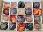 Polished Mixed Selected Multi Mineral Palm Stones x 24 From Madagascar - Toprock Gemstones and Minerals 