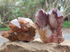 Natural Red Hematoid Quartz Crystal Clusters x 6 From Karoi, Zimbabwe - Toprock Gemstones and Minerals 
