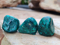 Polished Dioptase Free Forms x 35 From Likasi, Congo