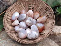 Polished Flower Agate Free Forms x 70 From Antsahalova, Madagascar