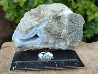 Natural Blue Lace Agate Geode Specimens x 6 From Nsanje, Malawi