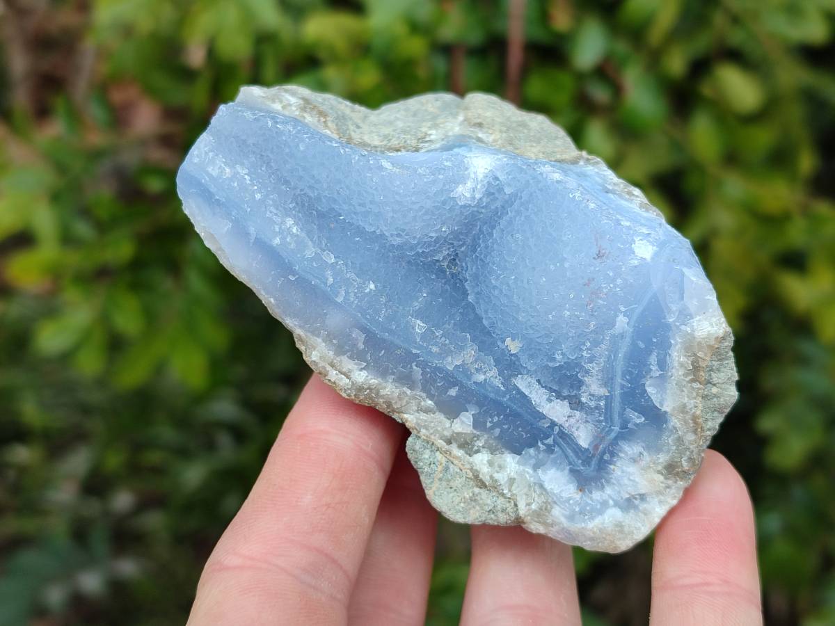 Natural Blue Lace Agate Geode Specimens x 6 From Nsanje, Malawi - Toprock Gemstones and Minerals 