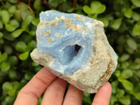 Natural Blue Lace Agate Geode Specimens x 6 From Nsanje, Malawi