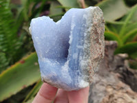 Natural Blue Lace Agate Geode Specimens x 6 From Nsanje, Malawi