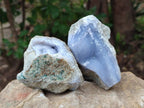 Natural Blue Lace Agate Geode Specimens x 6 From Nsanje, Malawi - Toprock Gemstones and Minerals 