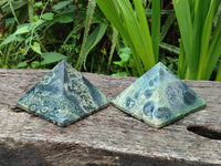 Polished Stromatolite Pyramids x 3 From Katsepy, Madagascar