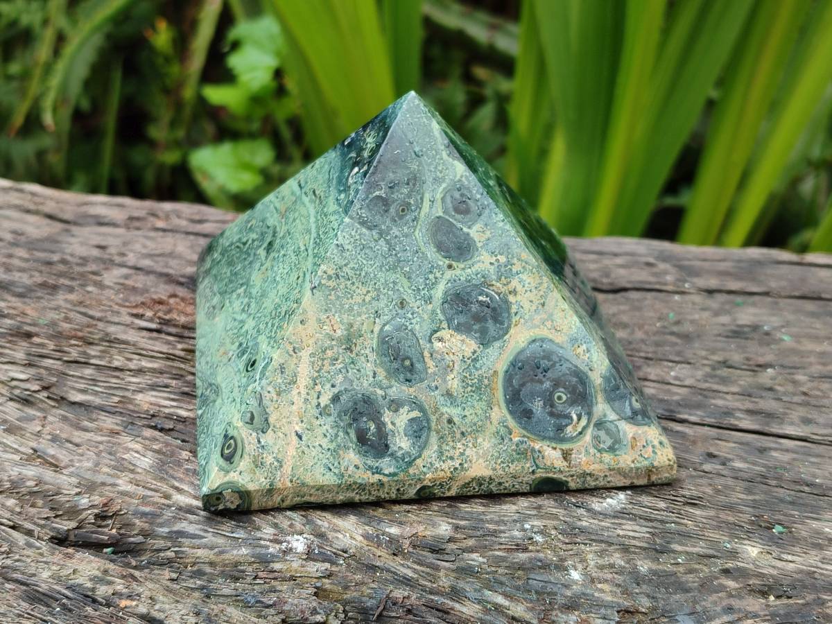 Polished Stromatolite Pyramids x 3 From Katsepy, Madagascar - Toprock Gemstones and Minerals 
