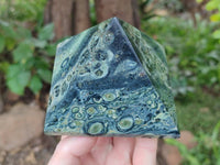Polished Stromatolite Pyramids x 3 From Katsepy, Madagascar