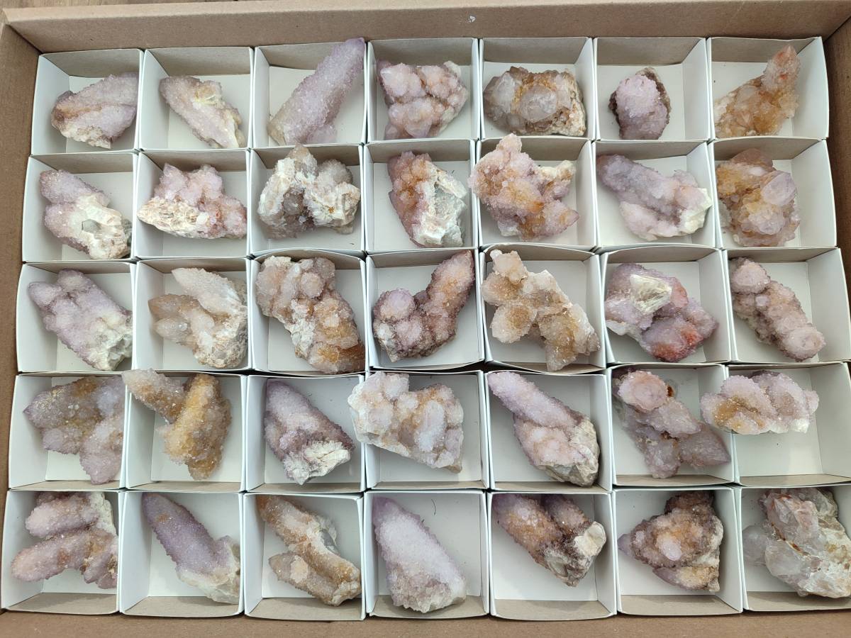 Natural Amethyst Spirit Quartz Clusters x 35 From Boekenhouthoek, South Africa - Toprock Gemstones and Minerals 