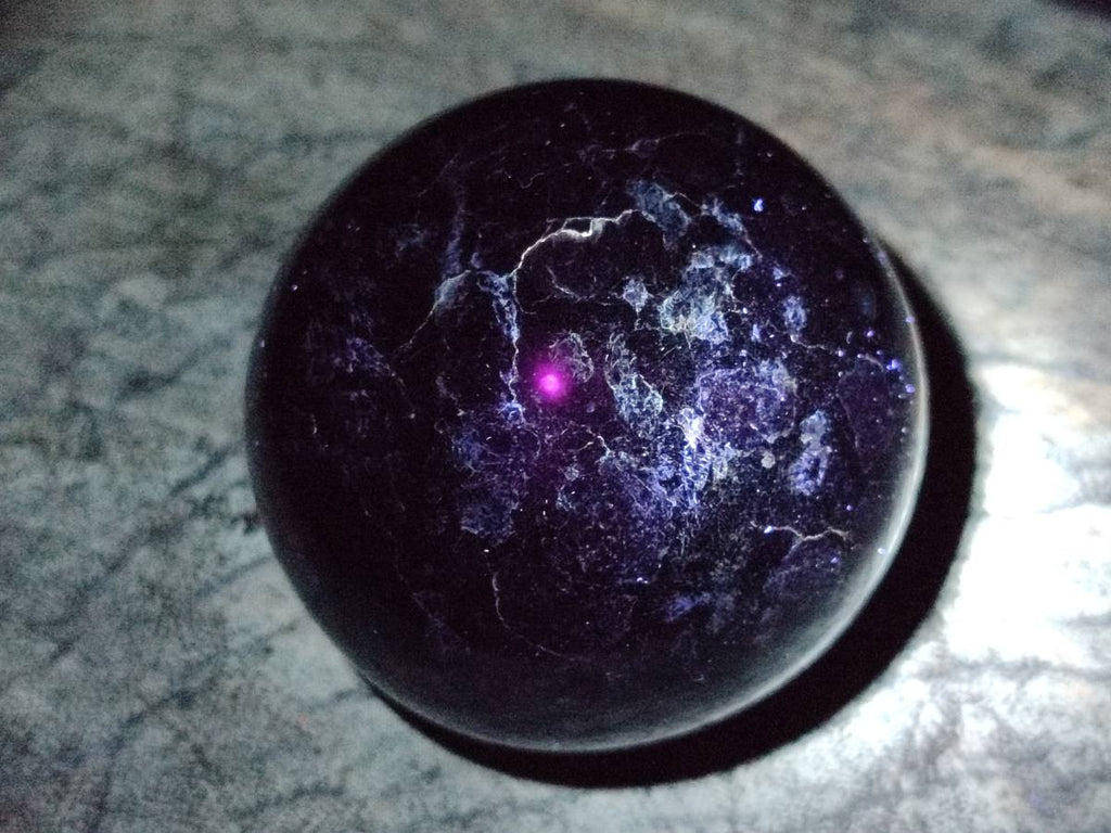 Polished Blue Speck Iolite Water Sapphire Spheres x 4 From Ambatofinandrahana, Madagascar - Toprock Gemstones and Minerals 