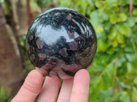 Polished Blue Speck Iolite Water Sapphire Spheres x 4 From Ambatofinandrahana, Madagascar