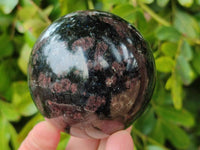 Polished Blue Speck Iolite Water Sapphire Spheres x 4 From Ambatofinandrahana, Madagascar