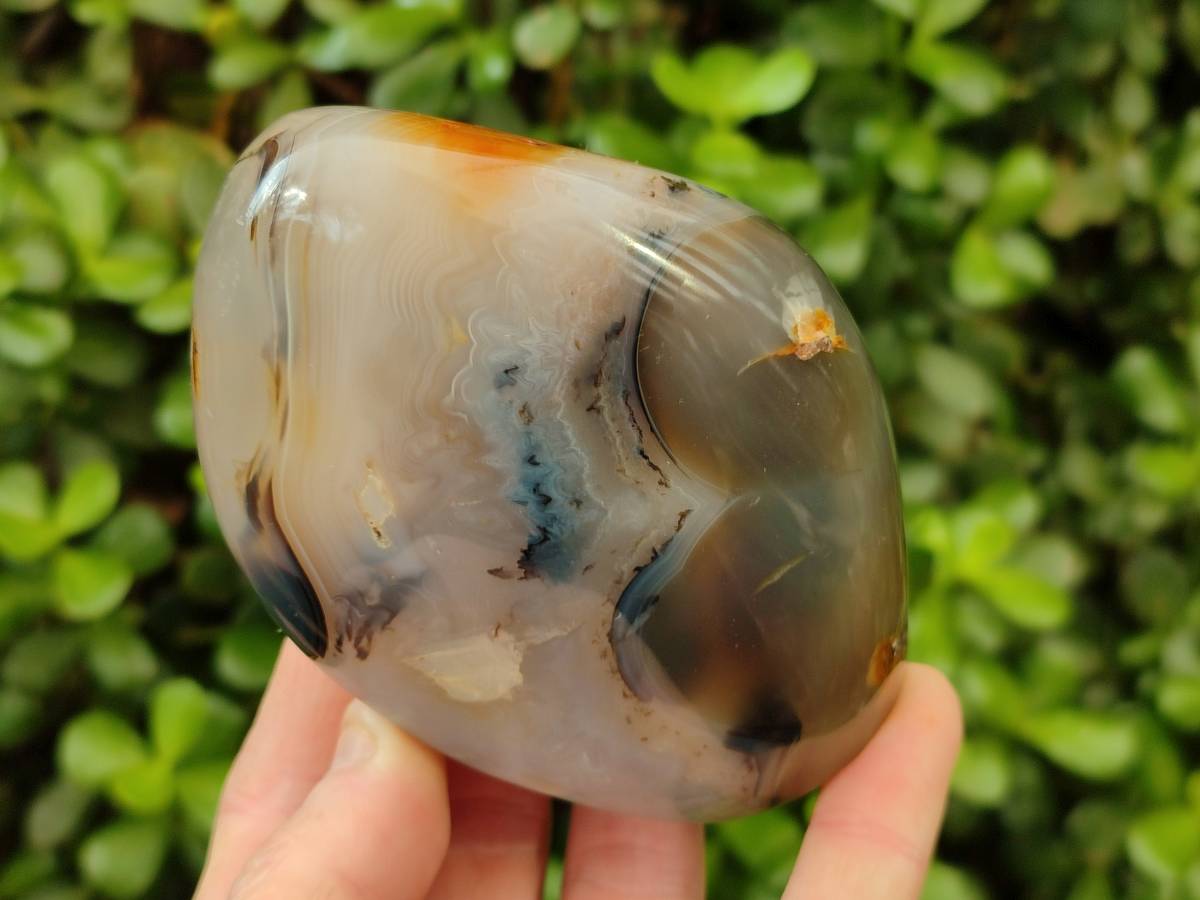 Polished Dendritic Agate Standing Free Forms x 3 From Moralambo, Madagascar - Toprock Gemstones and Minerals 