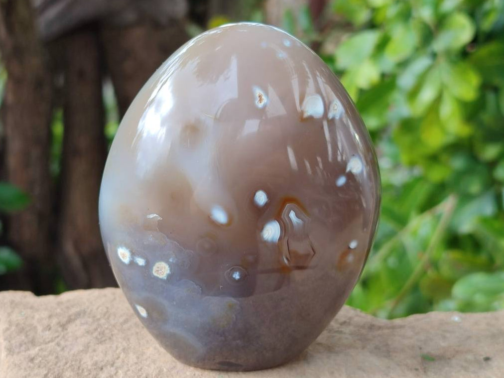 Polished Dendritic Agate Standing Free Forms x 3 From Moralambo, Madagascar - Toprock Gemstones and Minerals 