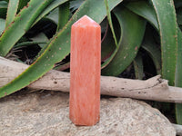 Polished Orange Twist Calcite Tower x 1 From Maevantanana, Madagascar
