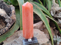 Polished Orange Twist Calcite Tower x 1 From Maevantanana, Madagascar