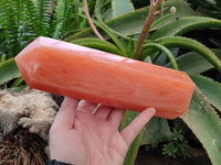 Polished Orange Twist Calcite Tower x 1 From Maevantanana, Madagascar