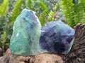 Polished On One Side Watermelon Fluorite Slices x 6 From Uis, Namibia - Toprock Gemstones and Minerals 