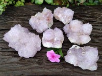 Natural Sunburst Amethyst Spirit Quartz Clusters x 6 From Boekenhouthoek, South Africa