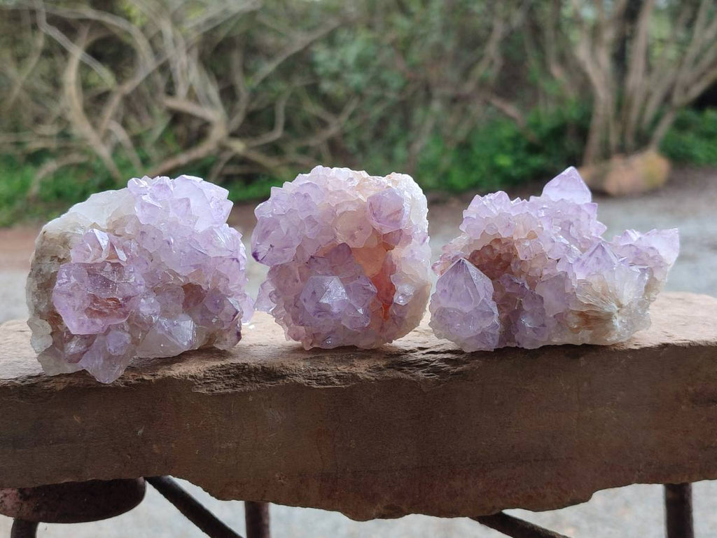 Natural Sunburst Amethyst Spirit Quartz Clusters x 6 From Boekenhouthoek, South Africa - Toprock Gemstones and Minerals 