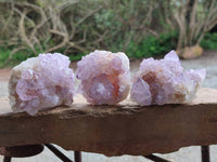 Natural Sunburst Amethyst Spirit Quartz Clusters x 6 From Boekenhouthoek, South Africa