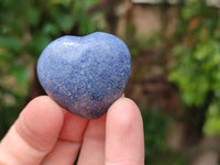 Polished Lazulite Hearts x 35 From Madagascar