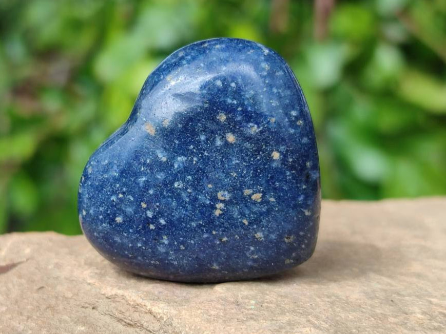 Polished Lazulite Hearts x 35 From Madagascar - Toprock Gemstones and Minerals 