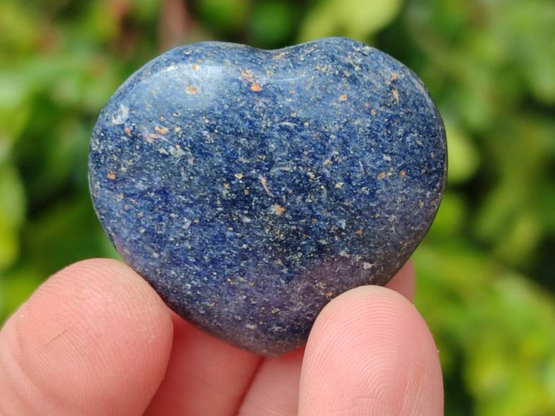 Polished Lazulite Hearts x 35 From Madagascar - Toprock Gemstones and Minerals 