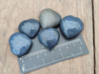 Polished Lazulite Hearts x 35 From Madagascar - Toprock Gemstones and Minerals 