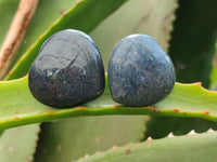 Polished Lazulite Hearts x 35 From Madagascar