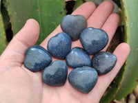 Polished Lazulite Hearts x 35 From Madagascar