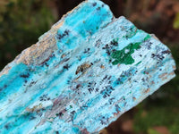 Natural Drusy Coated Chrysocolla With Malachite Specimens x 3 From Lupoto Mine, Congo