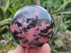 Polished Rhodonite Spheres x 2 From Ambindavato, Madagascar - Toprock Gemstones and Minerals 