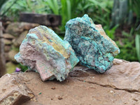 Natural Shattuckite Cobbed Specimens x 24 From Kaokoveld, Namibia