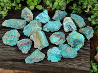Natural Shattuckite Cobbed Specimens x 24 From Kaokoveld, Namibia