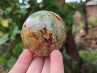 Polished Green Chrysoprase Spheres x 4 From Madagascar - Toprock Gemstones and Minerals 