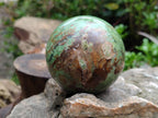 Polished Green Chrysoprase Spheres x 4 From Madagascar - Toprock Gemstones and Minerals 