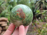 Polished Green Chrysoprase Spheres x 4 From Madagascar - Toprock Gemstones and Minerals 