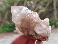 Natural Smokey Phantom Quartz Clusters x 6 From Luena, Congo