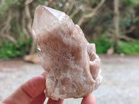 Natural Smokey Phantom Quartz Clusters x 6 From Luena, Congo