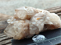 Natural Smokey Phantom Quartz Clusters x 6 From Luena, Congo
